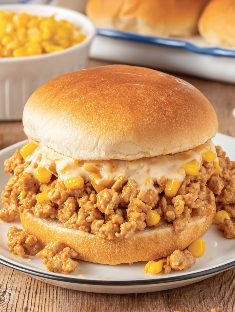 A sandwich with meat and cheese on a bun.