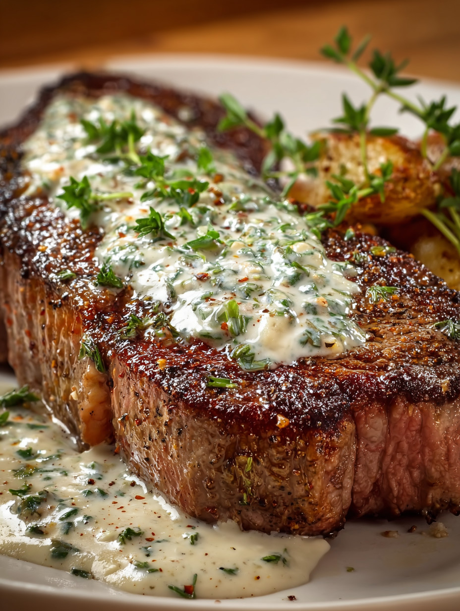 A piece of meat with sauce on it.