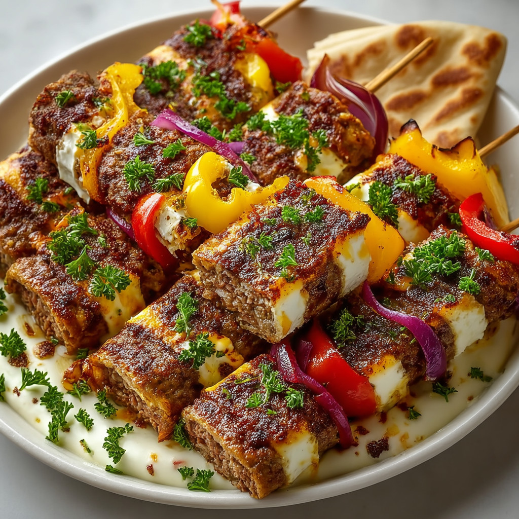 A plate of food with a fork and knife.