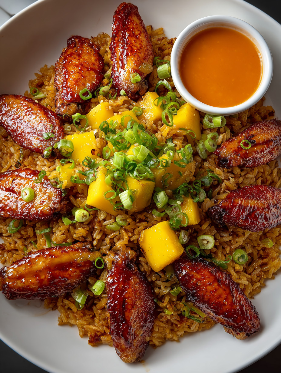 A plate of food with rice and pineapple.