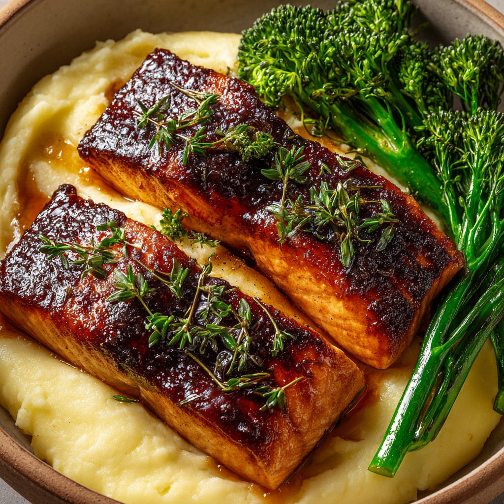 A plate of food with meat and broccoli.