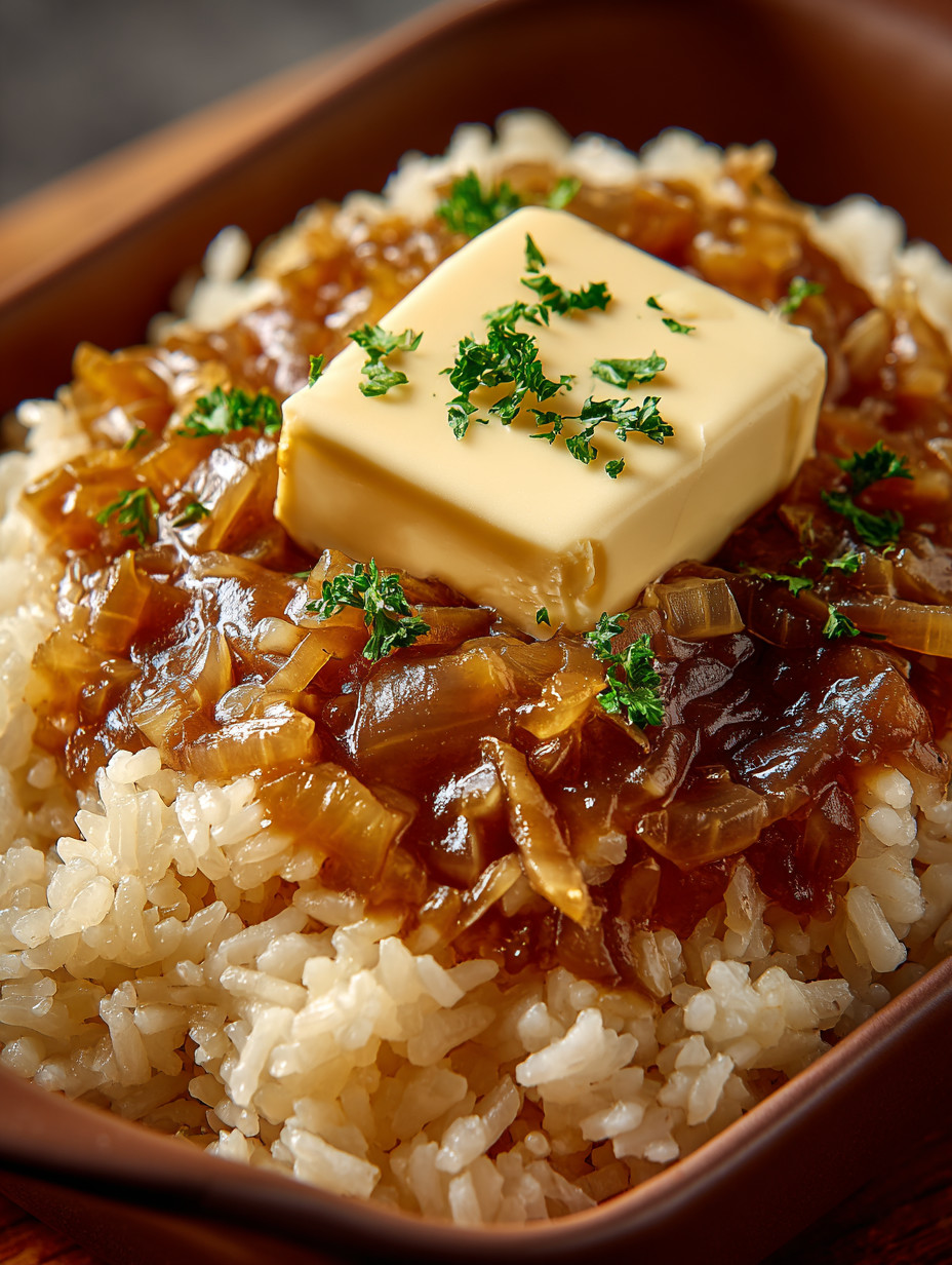 A bowl of rice with a piece of butter on top.
