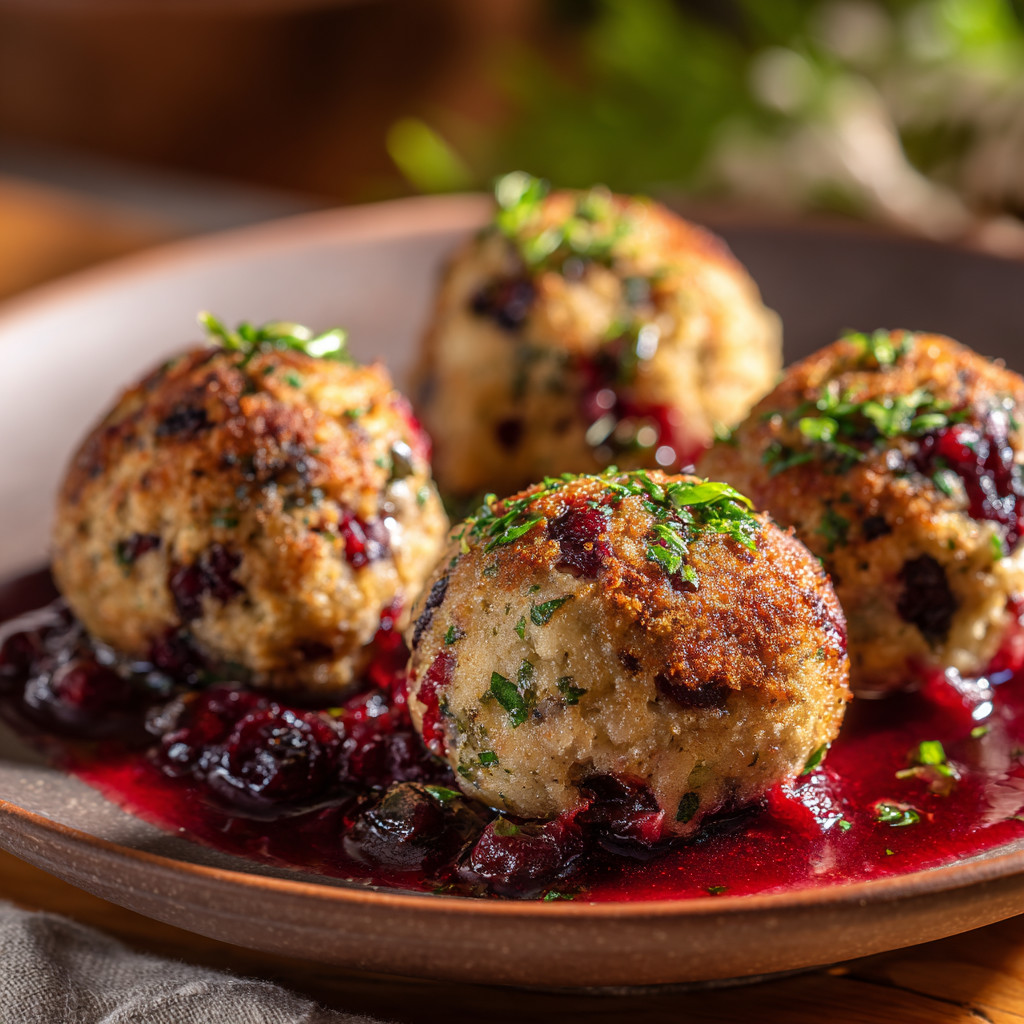 A plate of food with sauce.