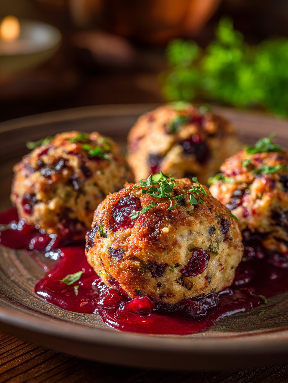 A plate of food with a red sauce.