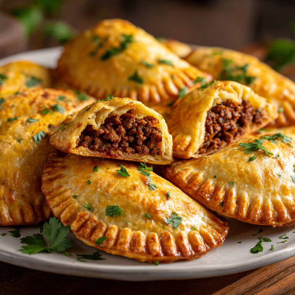 A plate of meat pies.