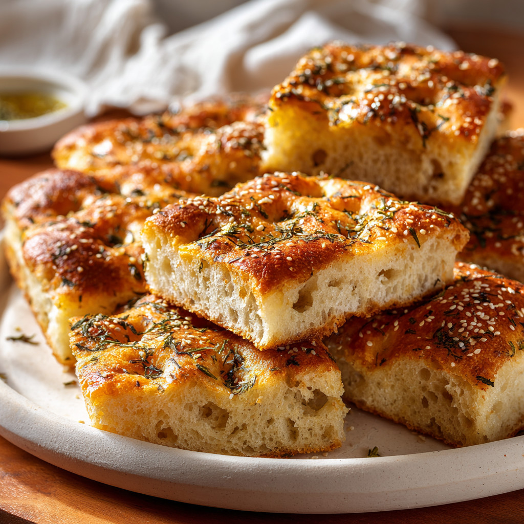 A white plate with a loaf of bread on it.