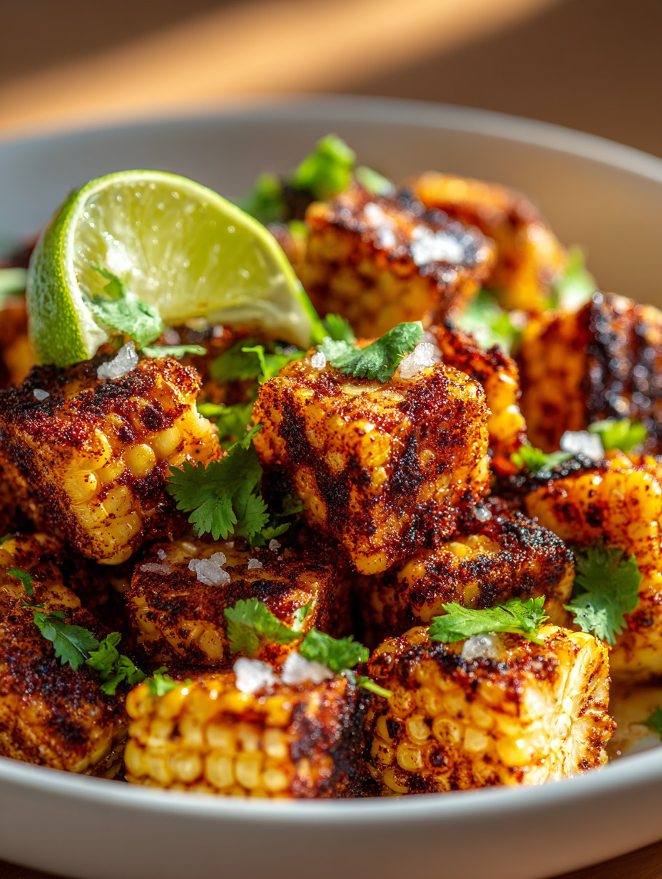 A bowl of food with a lime wedge on top.