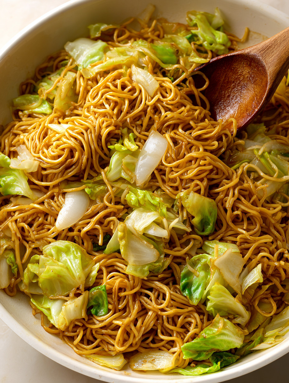 A bowl of noodles with vegetables.