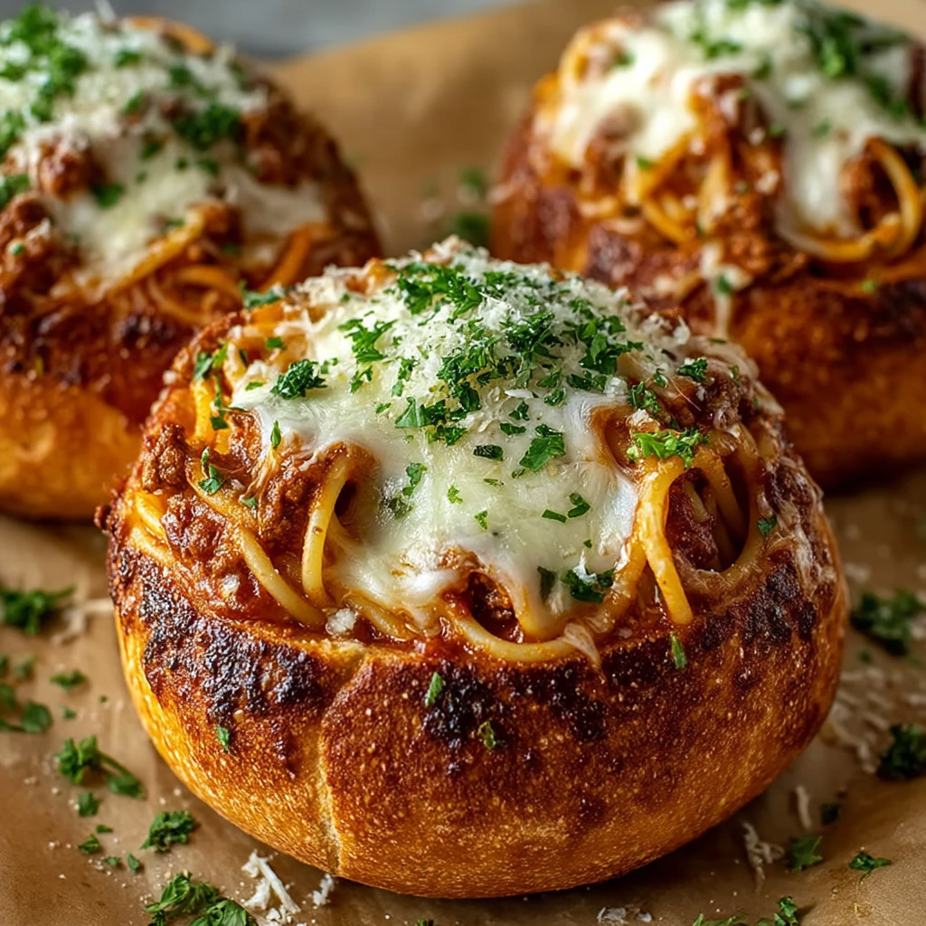 Two pieces of food with cheese and sauce.