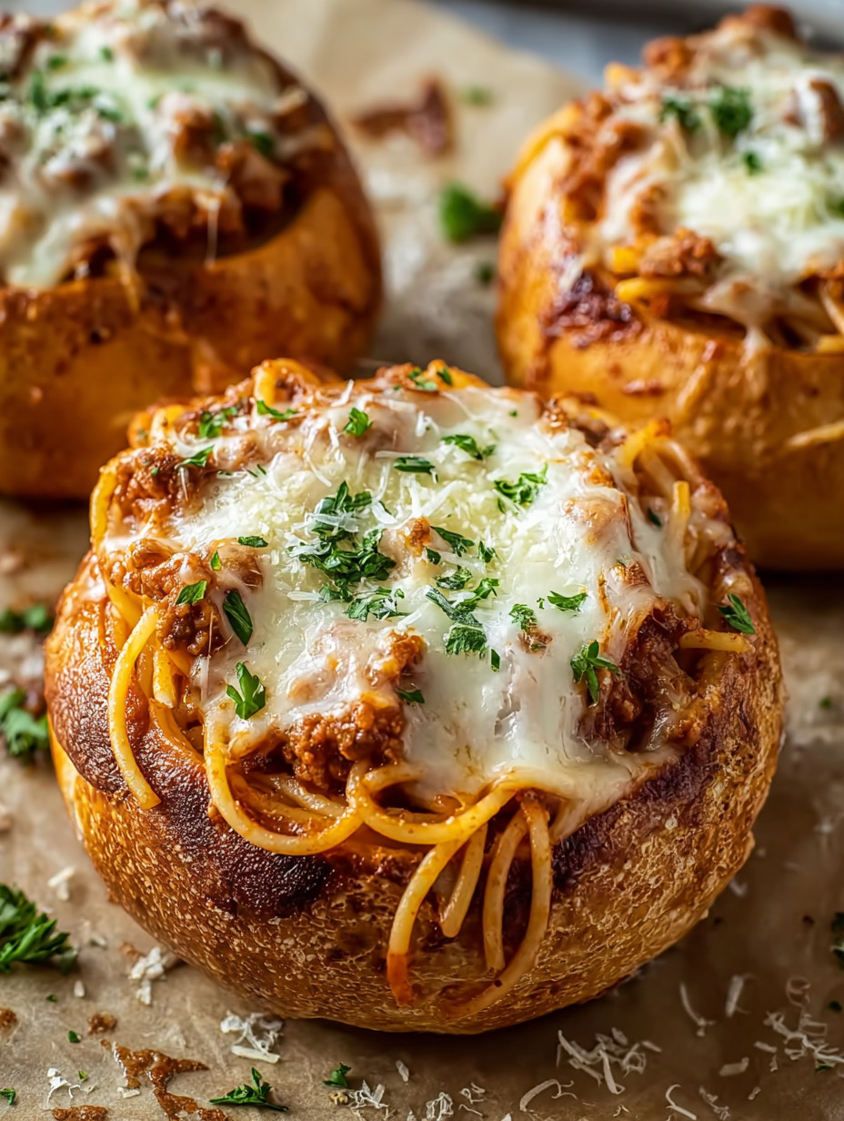 A close up of a bowl of spaghetti with meat sauce.