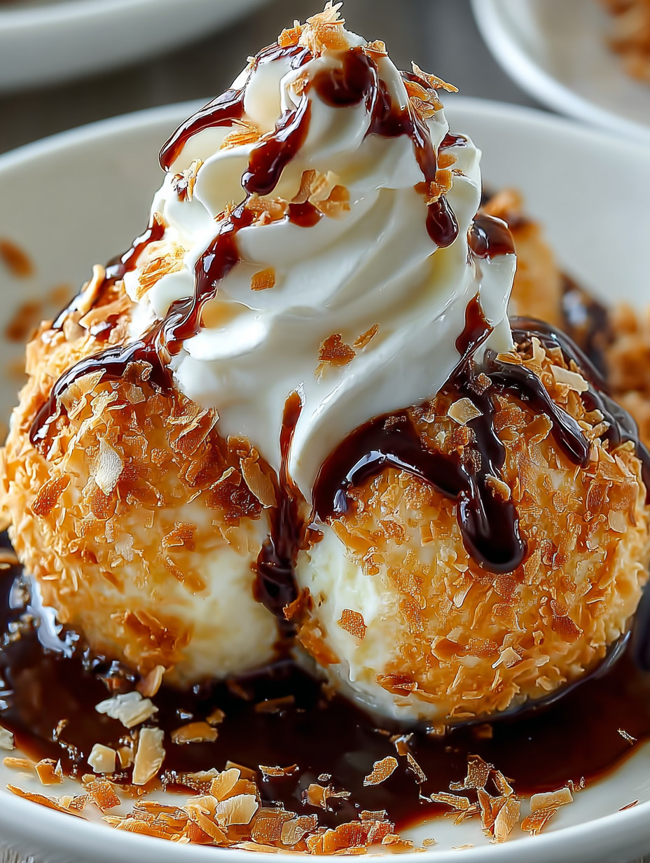 A bowl of food with a dollop of whipped cream on top.