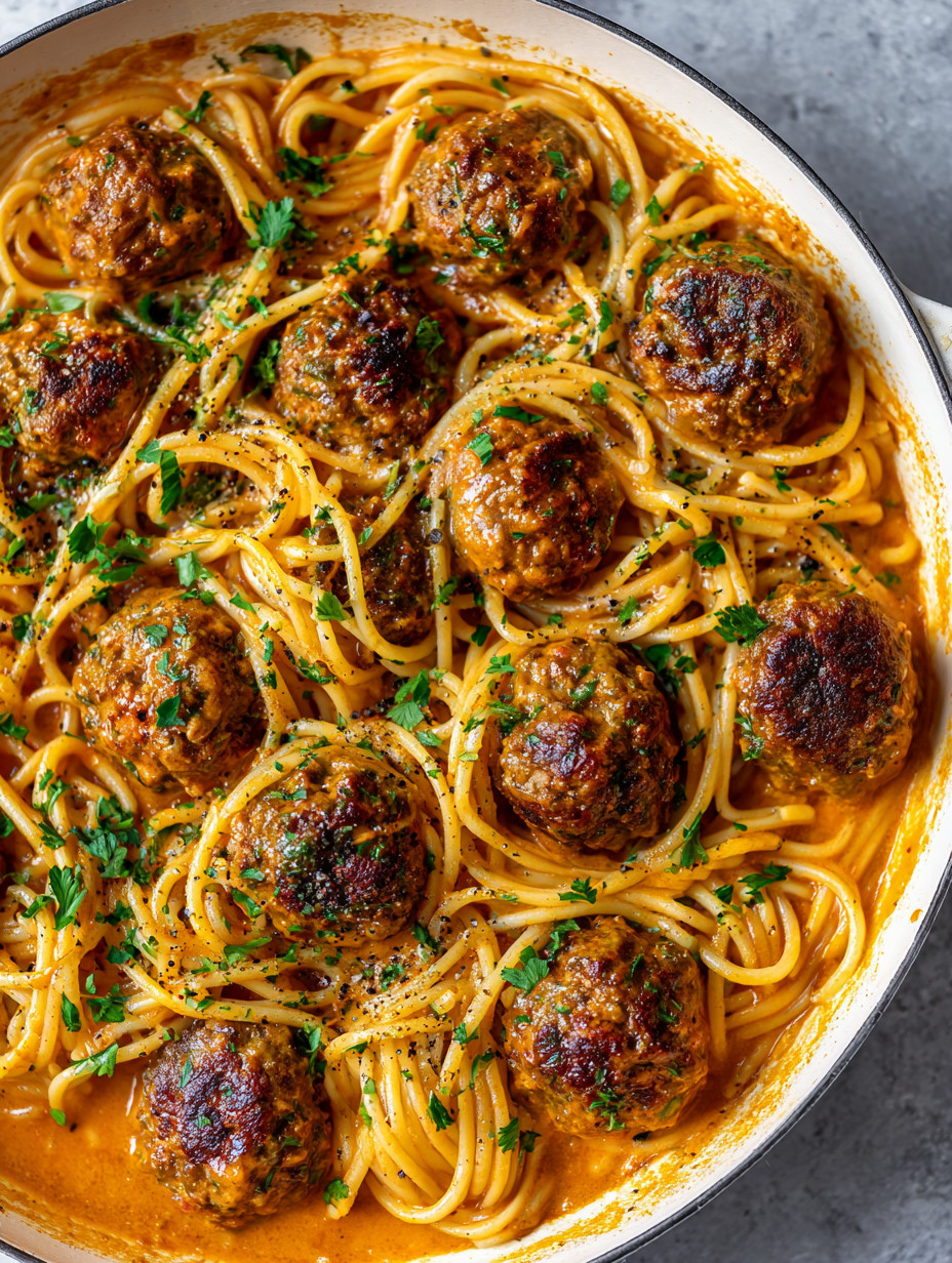A bowl of spaghetti with meatballs.