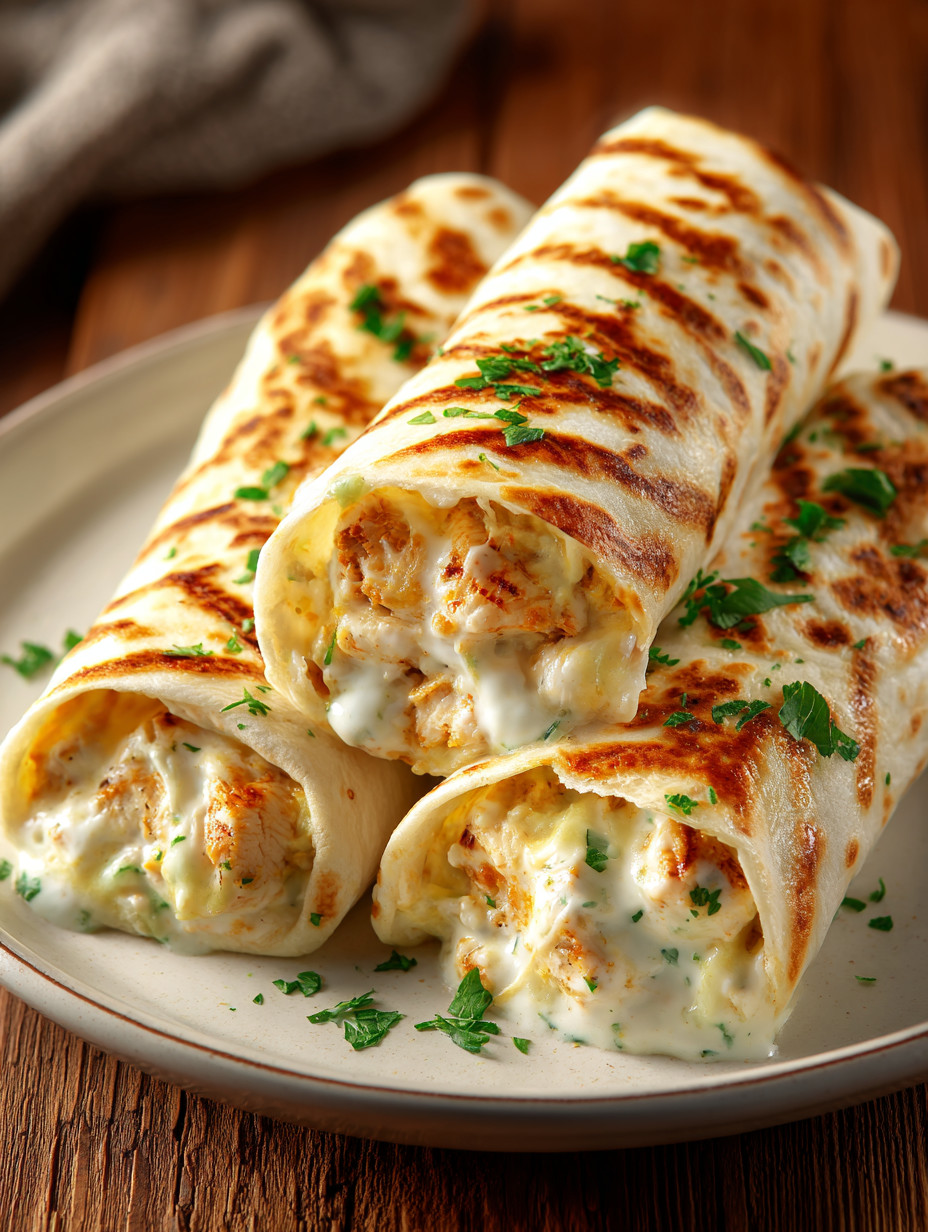 A plate of food with a wrap on it.