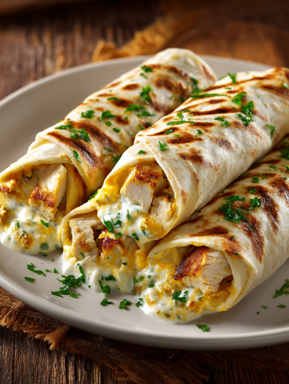 A plate of food with a wrap on it.