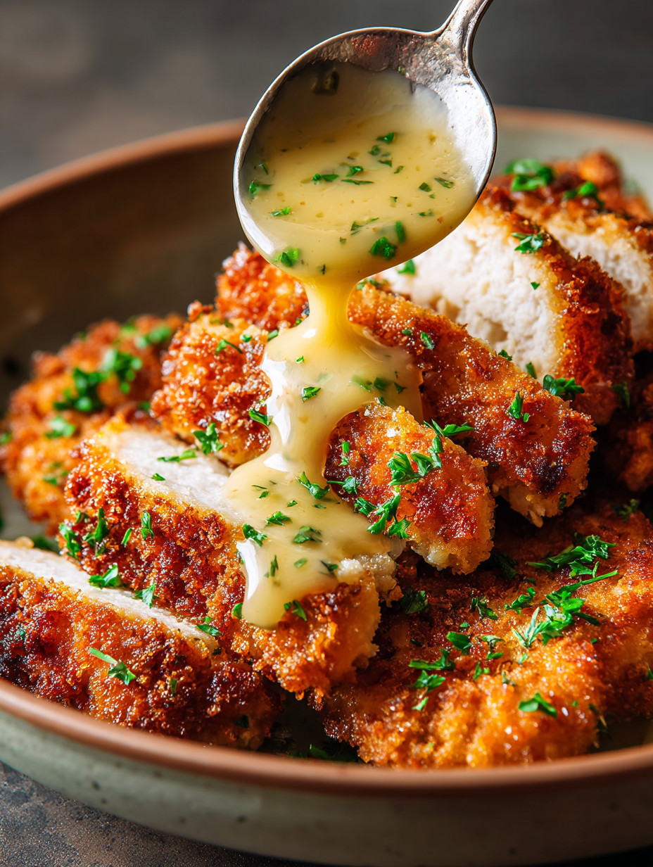 A bowl of chicken with sauce.