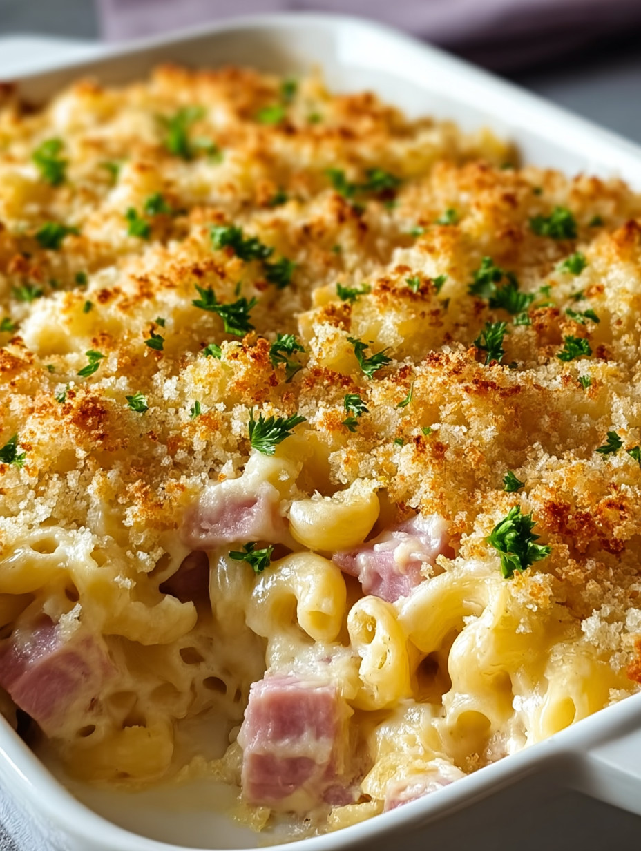 A dish of macaroni and cheese with green onions.