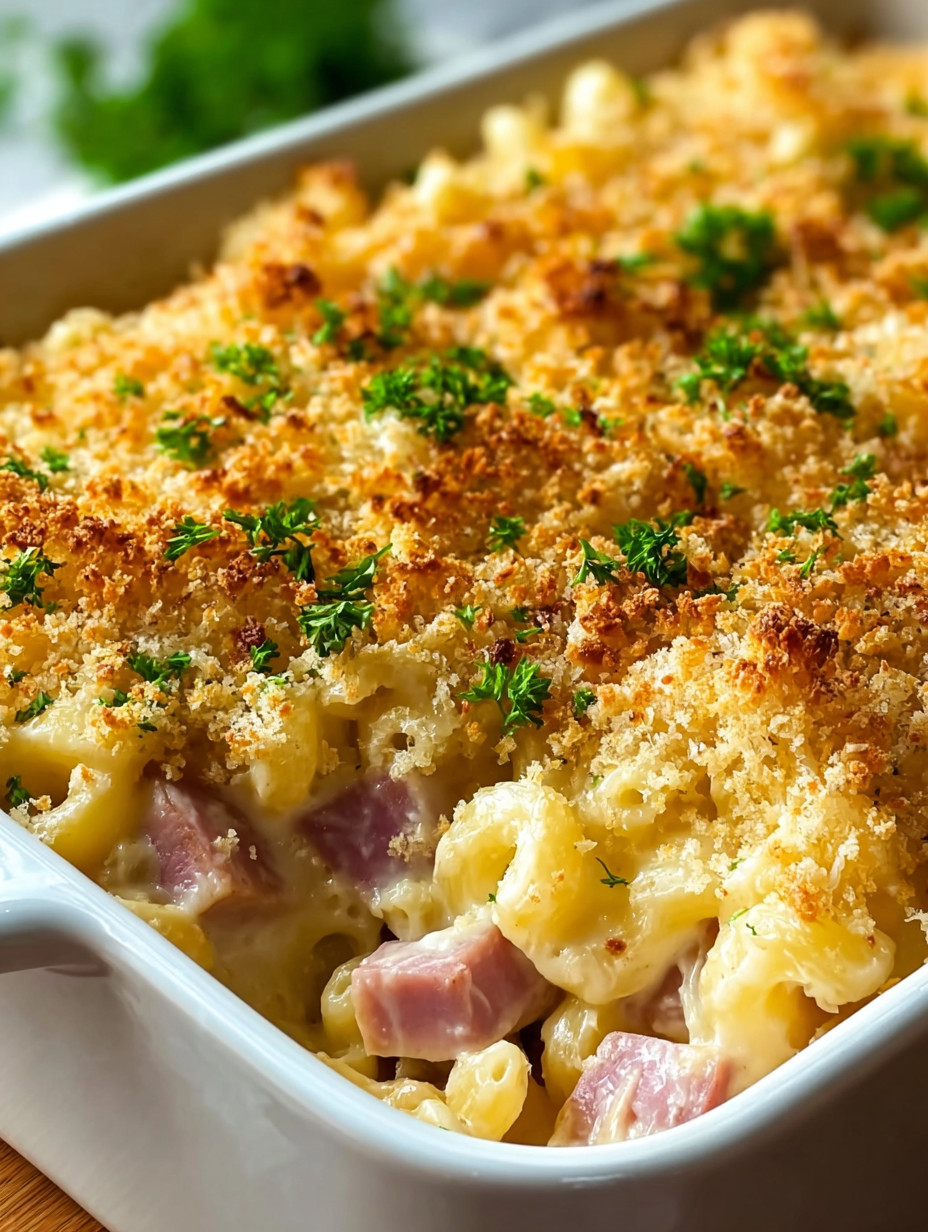 A casserole with a lot of cheese and herbs.