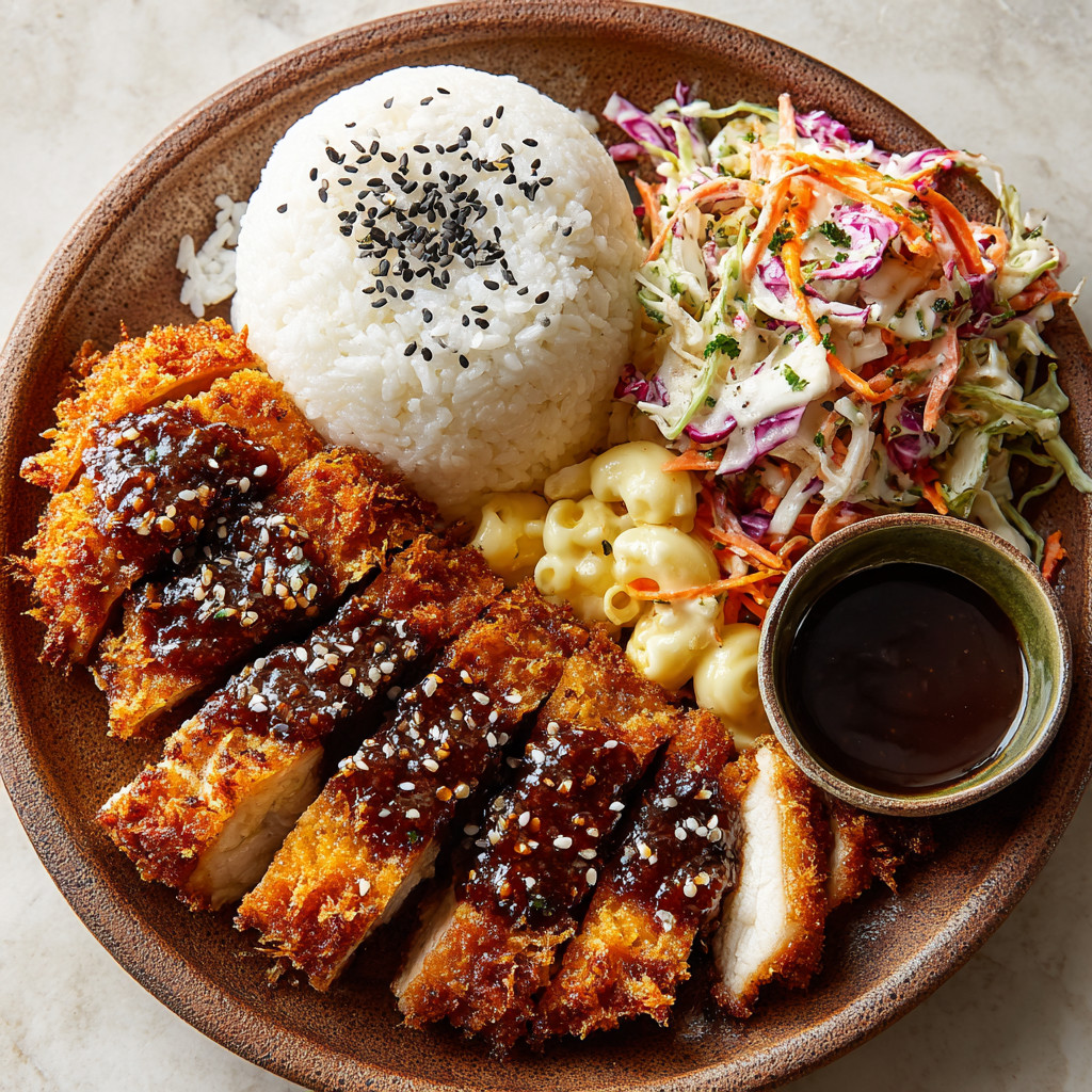 A plate of food with rice, noodles, and vegetables.