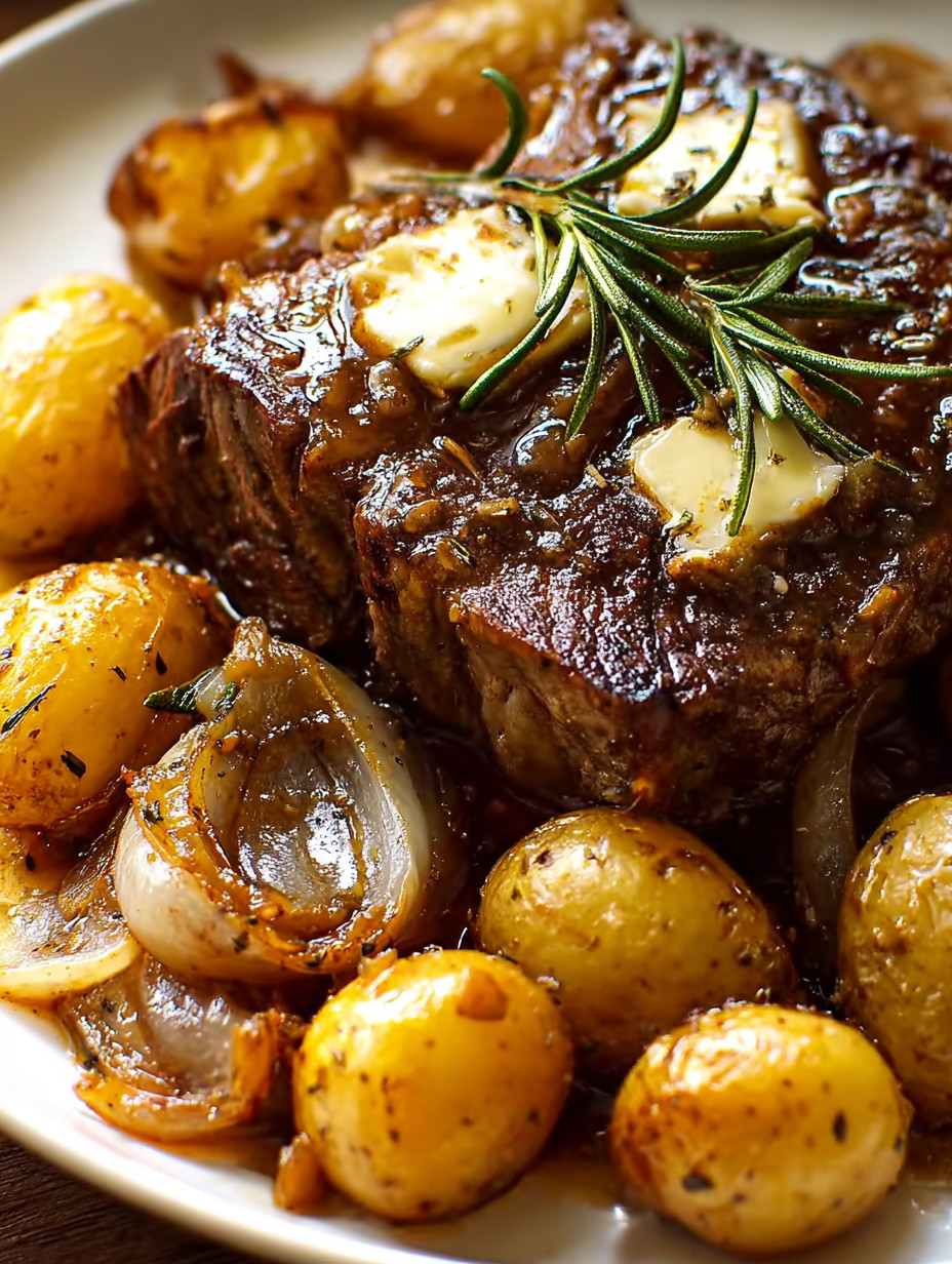 A plate of food with potatoes and meat.