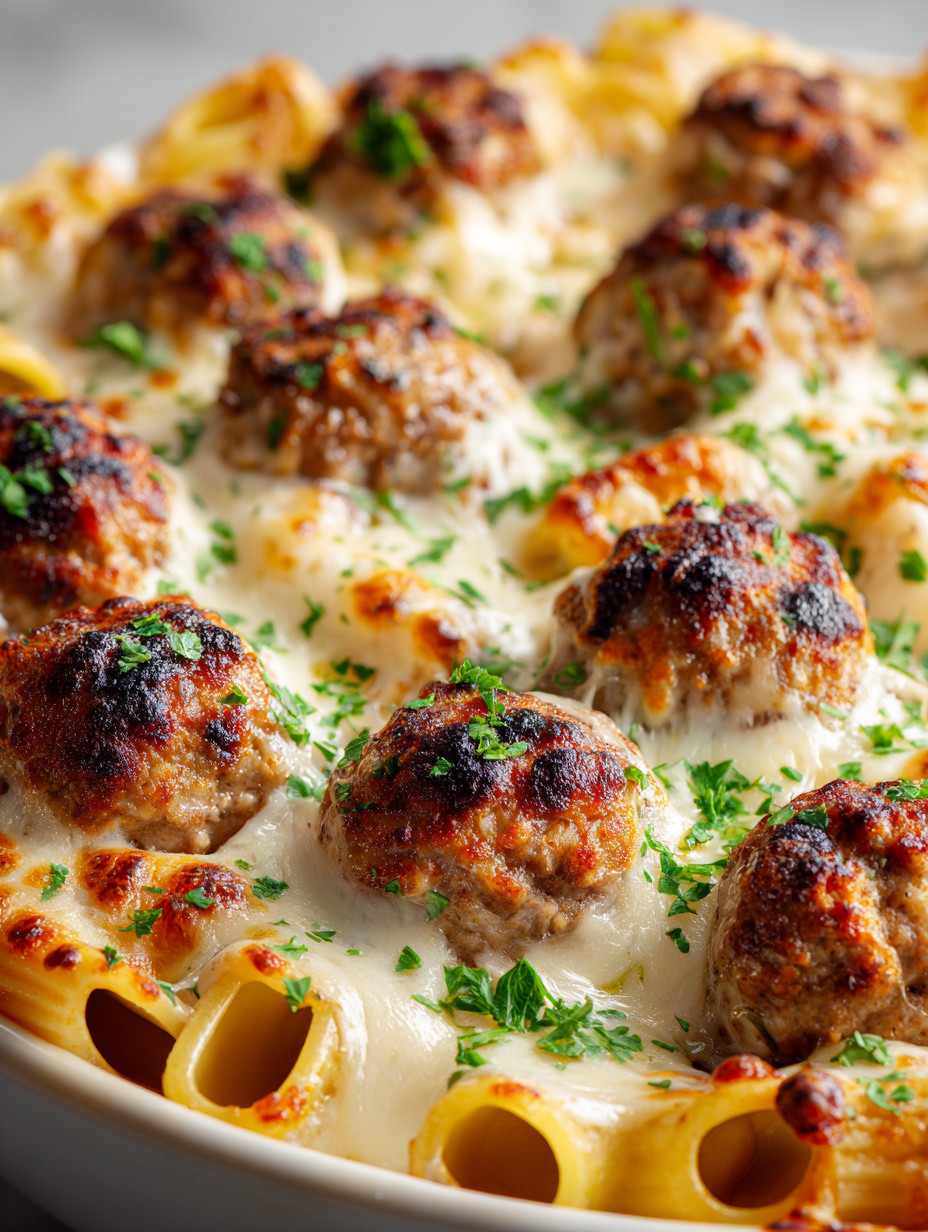 A plate of food with meatballs and cheese.