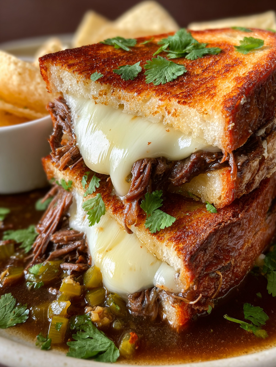 A stack of grilled cheese sandwiches.