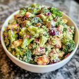 A bowl of broccoli and cauliflower.