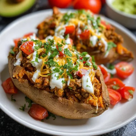 A plate of food with a potato and tomato on it.